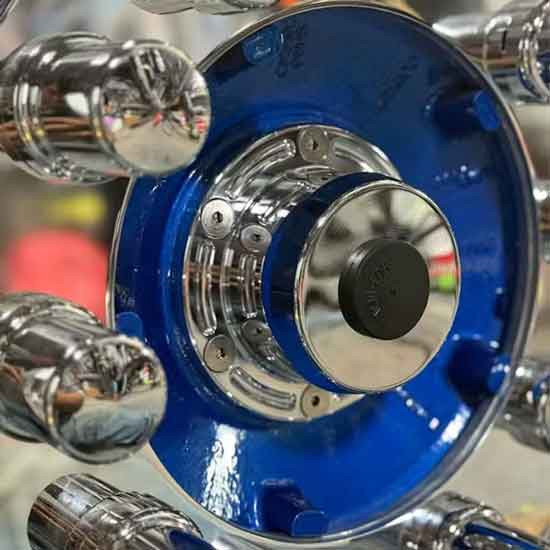 LC Chrome Plated Aluminum Front Oil Cap Kit W/ 4.5 Inch Bolt Pattern