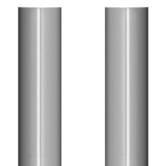 LC 7 X 114 Chrome Flat Top Exhaust Kit 1 Piece W/ 6015 7-5 Elbows For Western Star Constellation