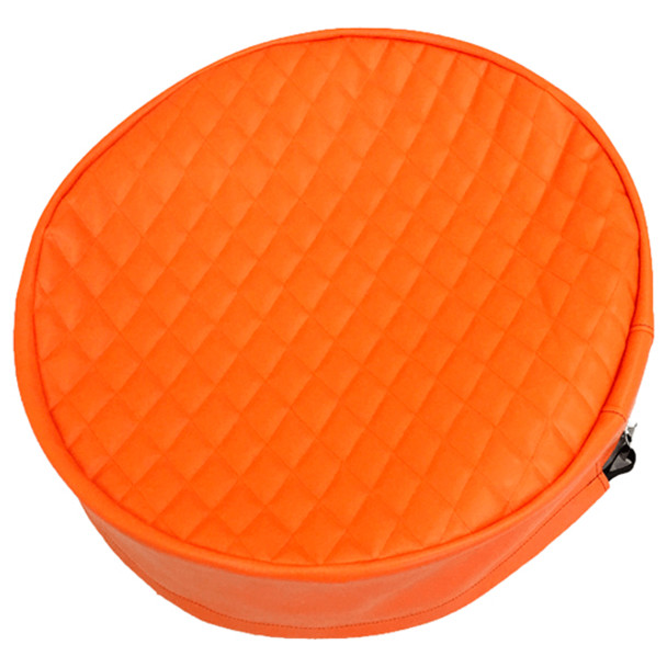 26 Inch Orange Quilted Fuel Tank Cover With 2.5 Inch Skirt For Peterbilt 379