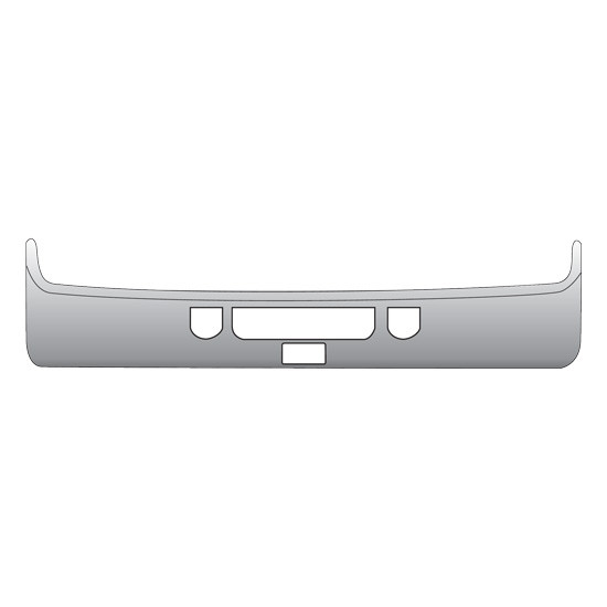 18 Inch Chrome Bumper W/ Step, Tow, Vent Holes For Mack CHN613 & CHU613 SFA