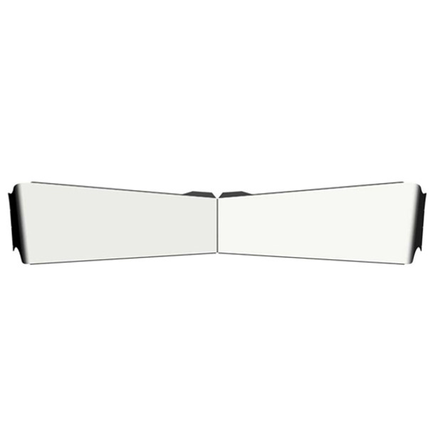 13 Inch 304 Stainless Steel Paintable Bowtie Visor For Kenworth W900 Curved Windshield