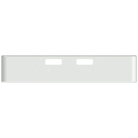 VC 18 Inch Chrome Steel Bumper W/ Texas Square Rolled Ends & Cutout Options For GMC General