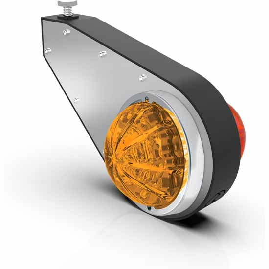 Roadworks Low Profile Watermelon Mirror Light Brackets W/ Optional Colors