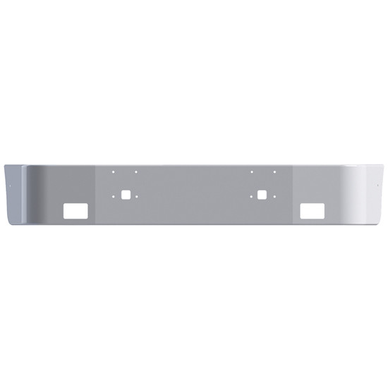 VC 18 Inch Chrome SBA Bumper W/ Cutout & Light Hole Options For International 9400