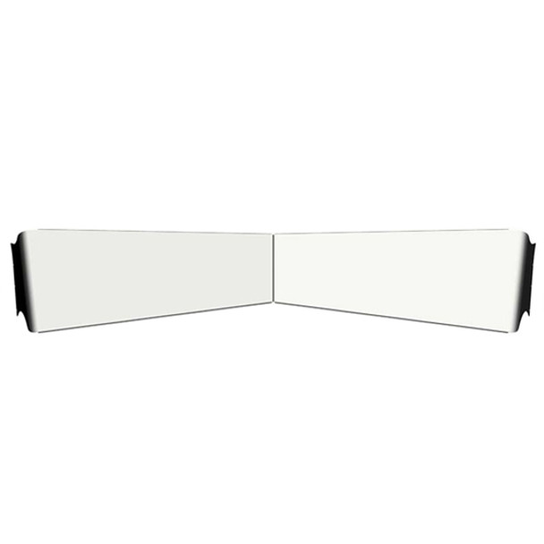 13 Inch 304 Stainless Steel Paintable Reverse Bowtie Visor For Kenworth W900 Flat Windshield