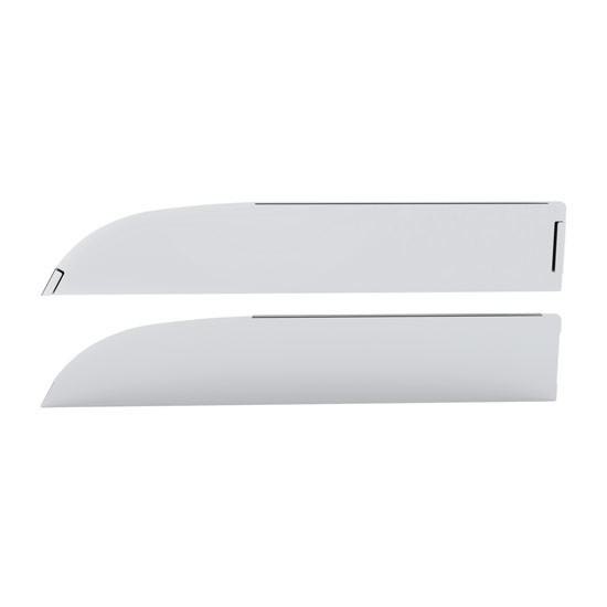 34.344 Inch Stainless Steel Chop Top Window Trim W/ 6 Inch Drop For Peterbilt 567/579