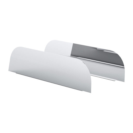 31.3125 Inch Stainless Steel Chop Top Window Trim W/ 8.094 Inch Drop For Peterbilt 2005 & Newer W/ Cab Mounted Mirrors