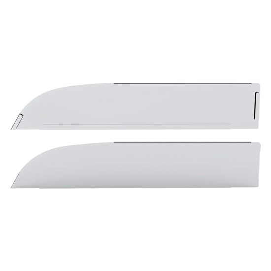 34.625 Inch Stainless Steel Chop Top Window Trim W/ 6.531 Inch Drop For Peterbilt 567/579