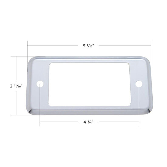 Stainless Steel A Panel Pocket Cover 5.4375 X 2.6875 Inch For Peterbilt