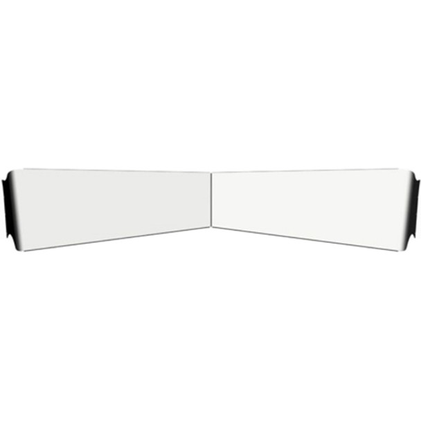 13 Inch Stainless Steel Reverse Bowtie Visor, Blind Mount For Kenworth W900