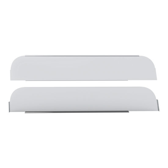 Stainless Steel Chop Top Window Trim W/ 5 Inch Drop For Kenworth 1998 & Newer