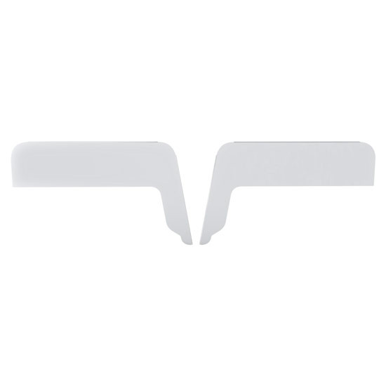 32.156 Inch Stainless Steel L Shaped Chop Top Window Trim W/ 8.094 Drop For Kenworth T300, T600, T660 & T800