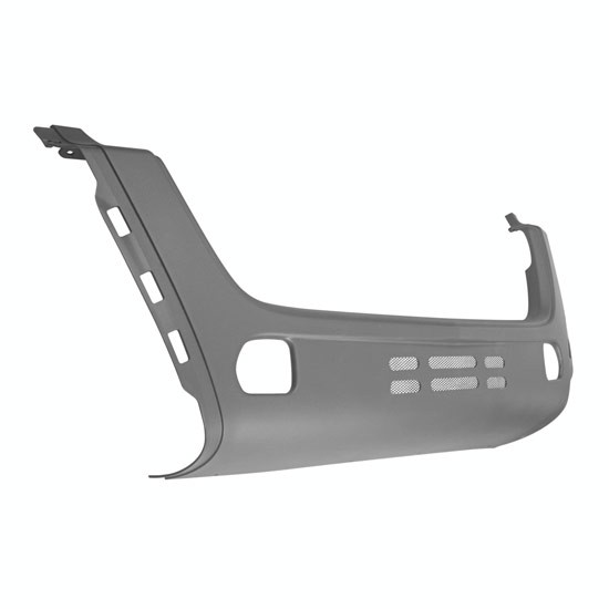 20.5 Inch Gray Center Bumper W/ 2 Tow Hook Holes & No Fog Light Cutouts For International LT