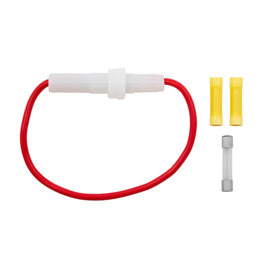 20 Amp In Line Fuse Holder W/ 6.5 Inch 12 AWG Green Wire