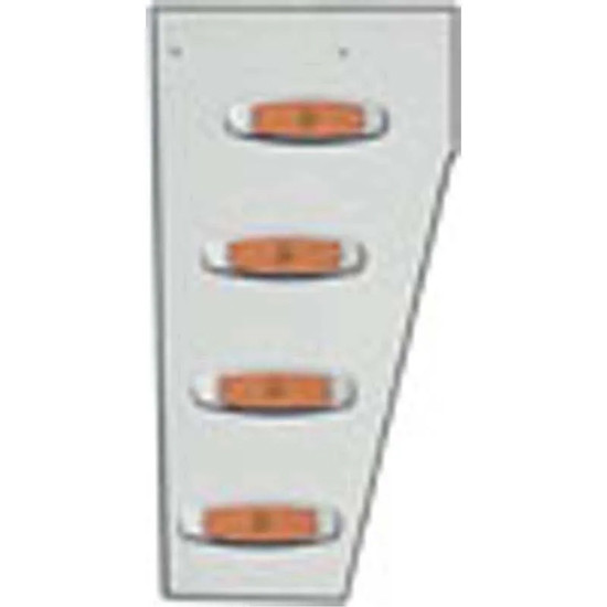 Roadworks Stainless Steel Cowl Extension W/ Light & Cutout Options For Peterbilt 379