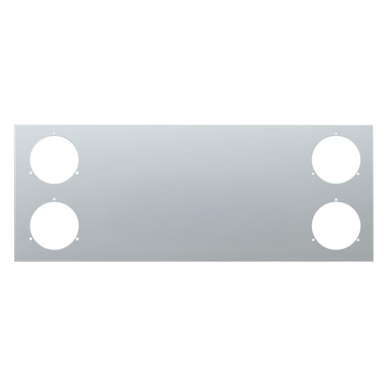 Stainless Steel Rear Center Light Panel 33.75 X 12.75 X 3.125 Inch W/ Light Hole Options
