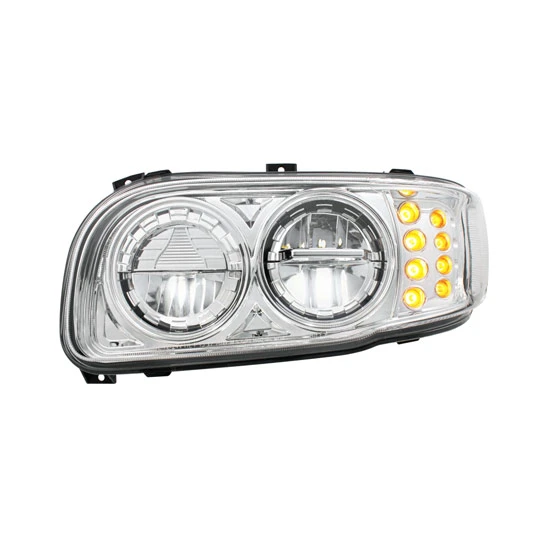 Headlight Assembly W/ LED Turn Signal, Position Light Bar, Driver/Passenger Side & Housing Options For Peterbilt 389