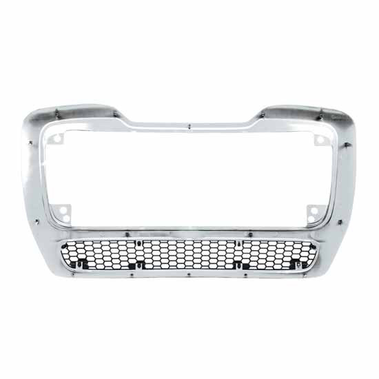 Chrome Grille Surround W/ Black Lower Mesh For Freightliner M2-112 Plus
