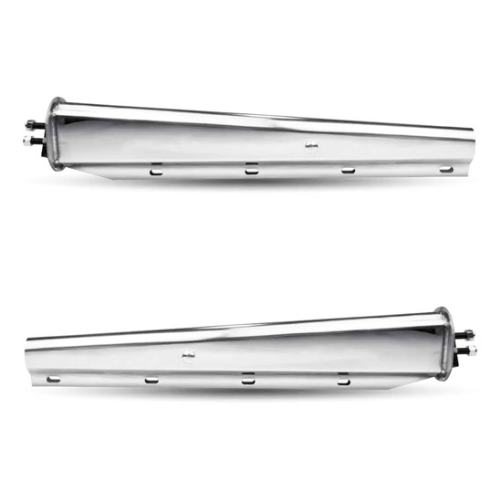 Chrome Steel Mud Flap Hangers 33 X 5.5 Inch W/ 2.5 Inch Bolt Spacing
