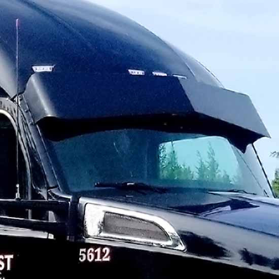 13 To 8 Stainless Steel Reverse Bowtie Visor For KW T680, T880, W990 & Peterbilt 567, 579 Models