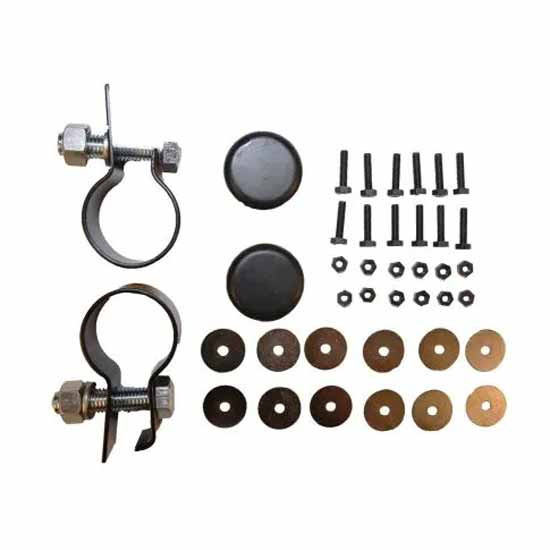 Black Poly Quarter Fender Kit 24 X 24 Inch W/ Round Tube Support Internal Mount Replaces 03101657, 1000-QF1900