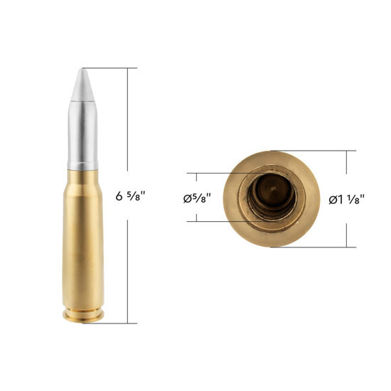 Thread On Air Valve Knob 50 Caliber Bullet Style 5/8 Inch