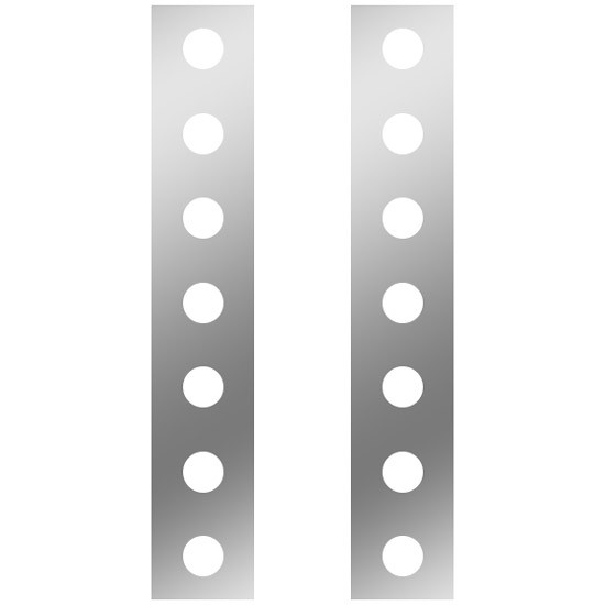 21.407 Inch Front Breather Panels W/ 2 Inch Round Light Holes For Kenworth W900L, T800 Wide Hood