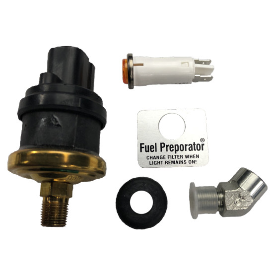 AirDog Low Pressure Indicator Light Kit W/ 5 PSI Pressure Switch & 45 Degree Elbow Adapter