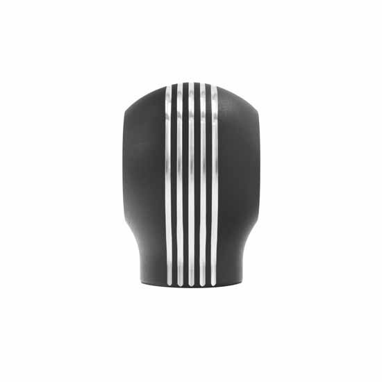 Aluminum Thread On Caroline Style Gearshift Knob Matte Black M30 X 3.5 Inch Female Thread W/O Adapter