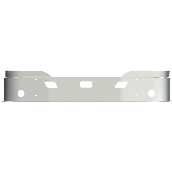 14 Inch Chrome SBA Replacement Bumper W/ Cutout Options For Kenworth T680 Next Gen SBA