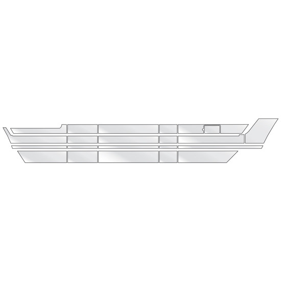 Roadworks Stainless Steel Blank Fairing Trim Rear Middle For Freightliner FLD112/120