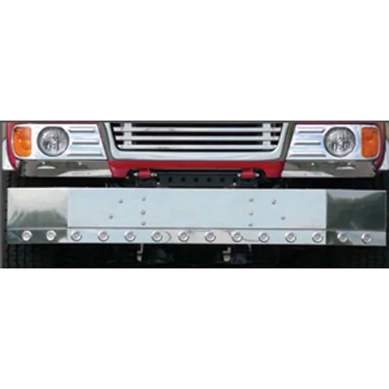 Roadworks Stainless Steel Standard Bumper W/ Flat Profile & Mounting Holes For Mack GU713