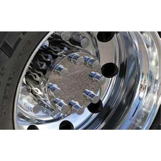Roadworks Stainless Steel Hubcover W/ Flame Dana-Spicer Hubcover & Mounting Hardware For Flame Drive Axle Hubcovers