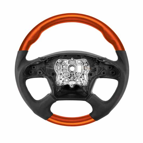 18 Inch Leather & Wood Steering Wheel W/ Mounting Options For Freightliner Cascadia 116/126