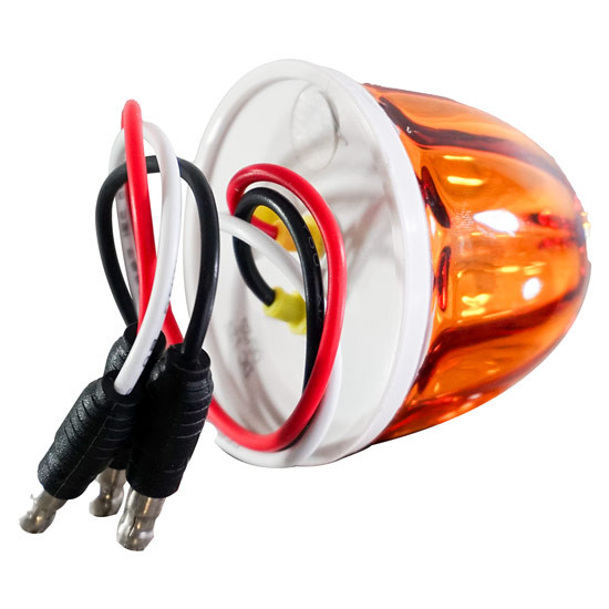 Legendary Dual Function Amber 2 Inch LED Starburst Watermelon Light W/ Dark Amber Lens 5 Pack