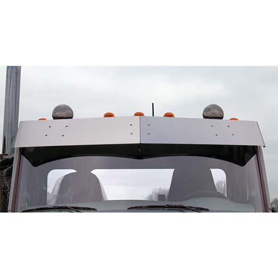 Roadworks 11 Inch Stainless Steel Drop Visor For Peterbilt 567, 579