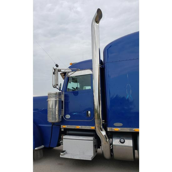 American Eagle 8-5 X 120 Inch Stainless Steel Exhaust Kit With Curve Stacks & OE Style Elbows For Kenworth T600, T800 & W900L/B Aerocab
