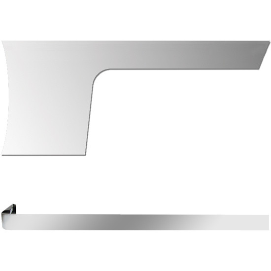4 Inch Stainless Steel Blank 1 Piece Cab-Cowl & Sleeper Panels W/ Optional Sleeper Length For Peterbilt 389 W/ Wrap, DEF & W/O Extenders