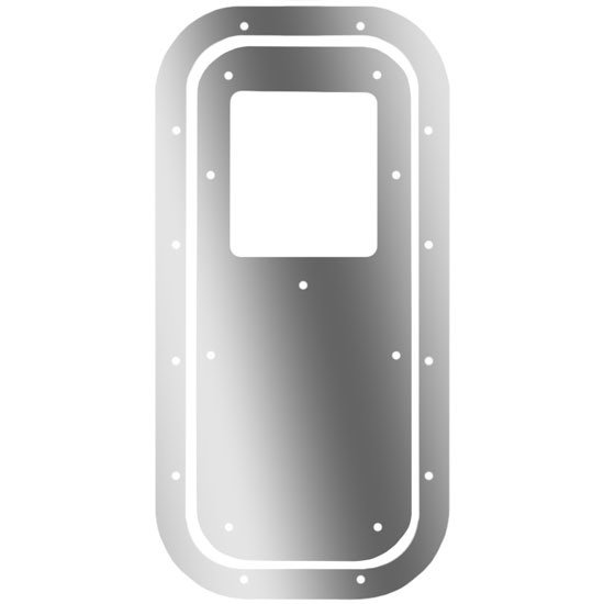 Stainless Steel 2-Piece Shift Cover Set W/ Optional Indentation Spacing For Peterbilt