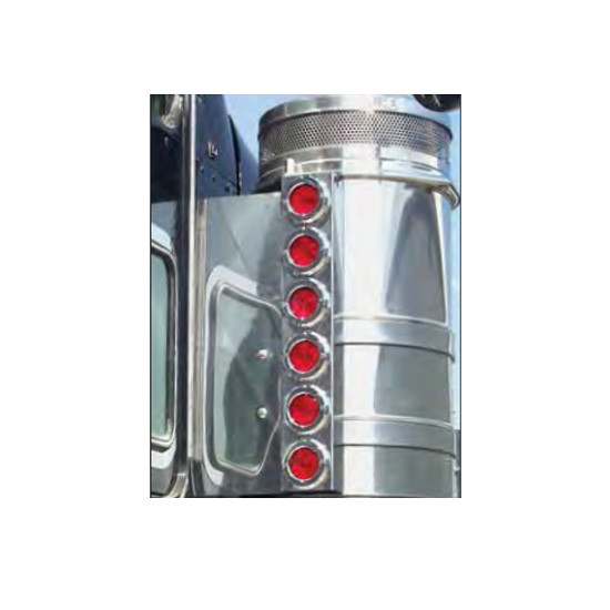 13 Inch Rear Air Cleaner Light Panels W/ 12 - 2 Inch Light Holes For Kenworth W900