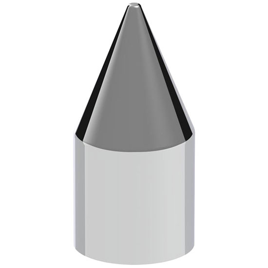 15/16 x 2 1/2 Inch Chrome Spike Nut Covers, Push On - 60 Pack