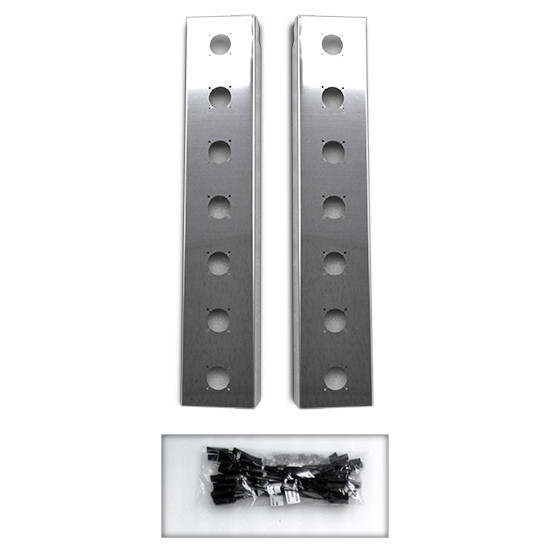 Front Air Cleaner Light Panels W/ 14 M3 Light Holes For Kenworth W/ 15 Inch Donaldson 2011-Newer
