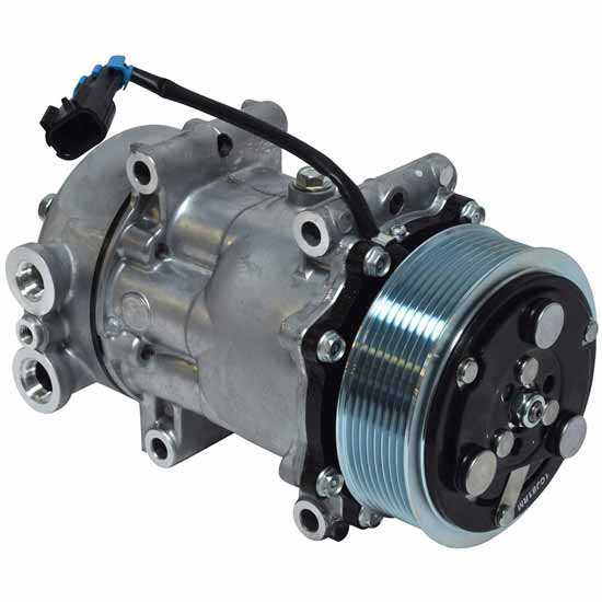 BESTfit Sanden 4042 AC Compressor With 119MM 8 Groove Clutch Replaces F69-1003, LF0111 For Peterbilt
