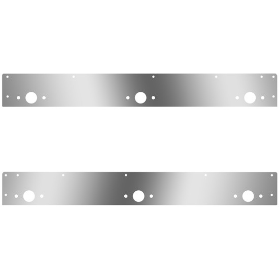 5.25 Inch Stainless Cab Panels W/ 6 P1 Light Holes For Kenworth T800, W900L
