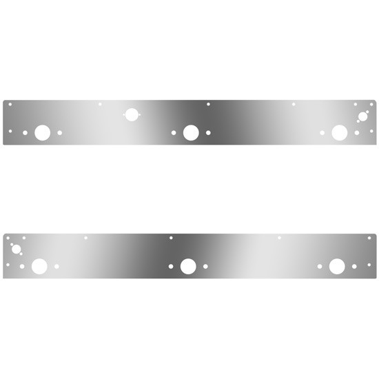 5.25 Inch Cab Panels W/ 6 P1 Light Holes, Block Heater Plug, Dual Step Light Holes For Kenworth T800, W900L