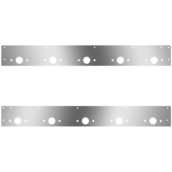 Stainless Steel Cab Panels W/ 10 P1 Light Holes For Kenworth T800, W900