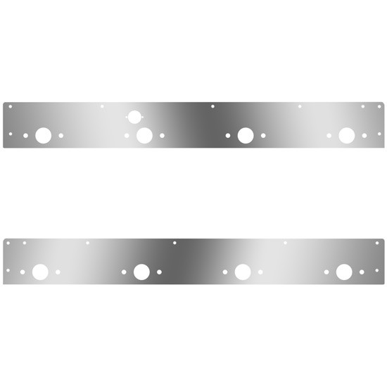 Stainless Steel Cab Panels W/ 8 P1 Light Holes, Block Heater Plug For Kenworth T800, W900
