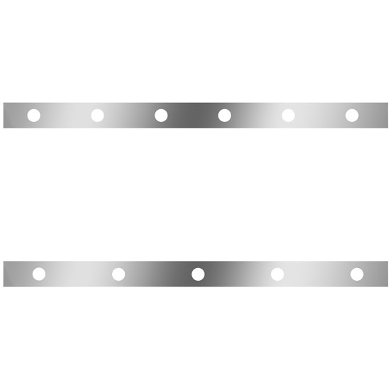 Stainless Steel Cab Panels W/ 11 Total 2 Inch Light Holes For Kenworth W900L Aerocab