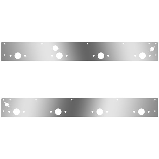 S.S. Day Cab Panels W/ 8 P1 Light Holes, Block Heater Plug Hole, Dual Step Lights For Kenworth T800, W900