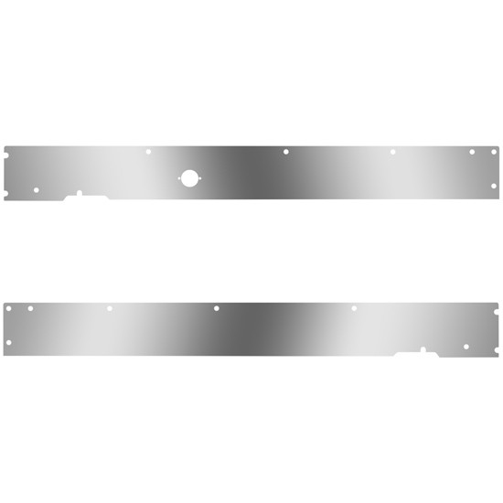 Stainless Steel Blank Cab Panels W/ Block Heater Plug Hole For Kenworth T660 W/ Cab Mount Exhaust